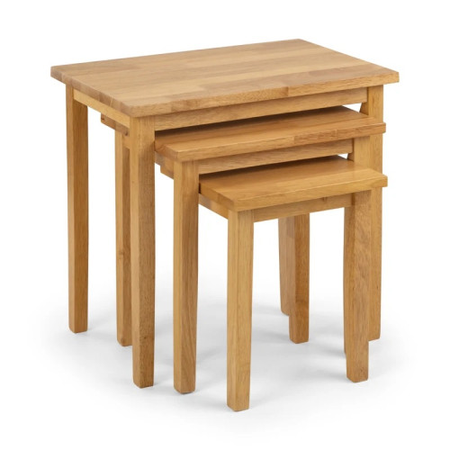 Cleo Oak Nest of 3 Tables (D33 x W48 x H46cm)
