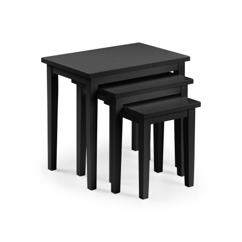 Cleo Occasional Black Nest of Tables (D33 x W48 x H46)