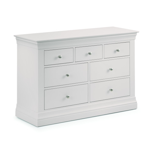 Clermont Grey Solid Pine 4+3 Drawer Chest (D45 x W120 x H80cm)