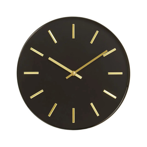 Black and Gold Wall Clock 30 x 30 x 5cm