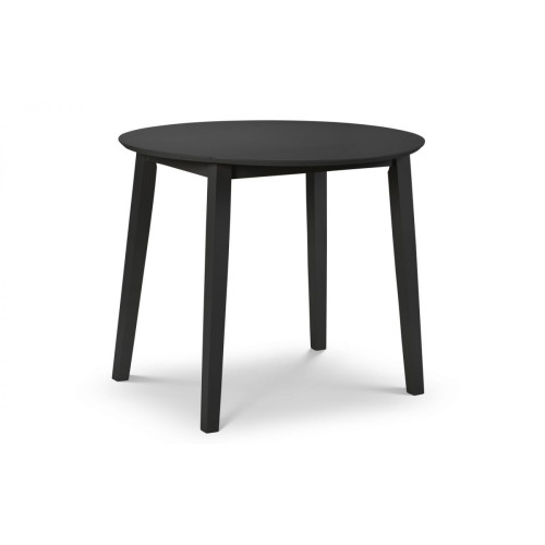 Coast Black Drop Leaf Round Dining Table (D90 x W90 x H75cm)