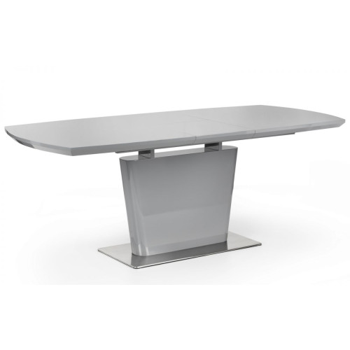 Como Grey High Gloss Extending Dining Table (D90 x W160 x H76cm)
