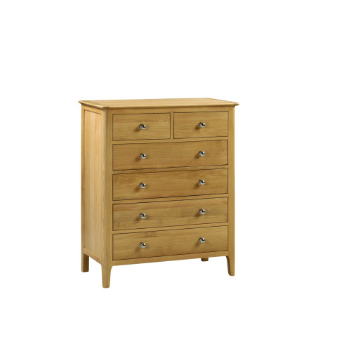 Cotswold Oak 4+2 Drawer Chest (D40 x W83 x H101cm)