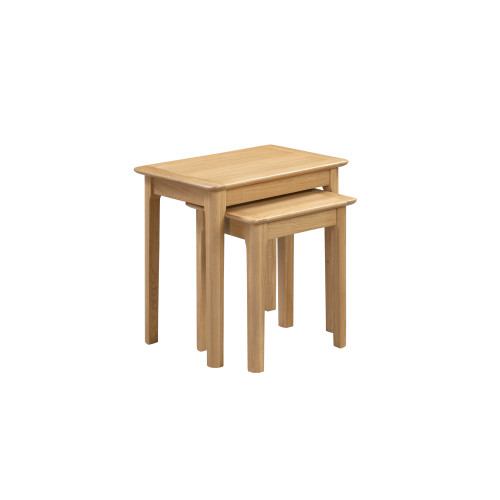 Cotswold Oak Nest of 2 Tables (D34 x W49 x H49cm)