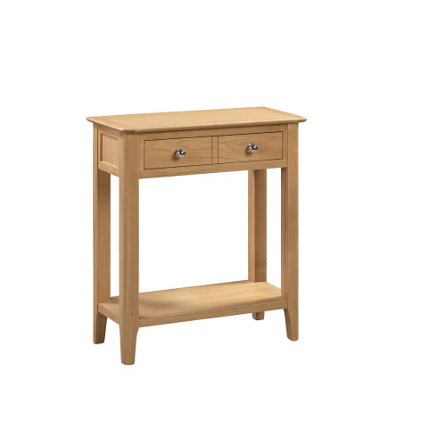 Cotswold Oak Console Table with Drawer (D30 x W70 x H90cm)