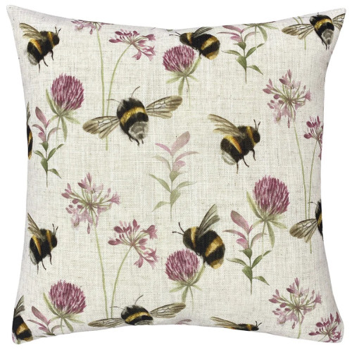 Evans Lichfield Country Bee Garden Polyester Filled Cushion 43 x 43cm - Lavender
