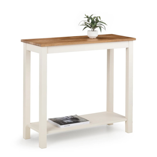 Coxmoor Ivory & Oak Console Table (D35 x W90 x H80cm)
