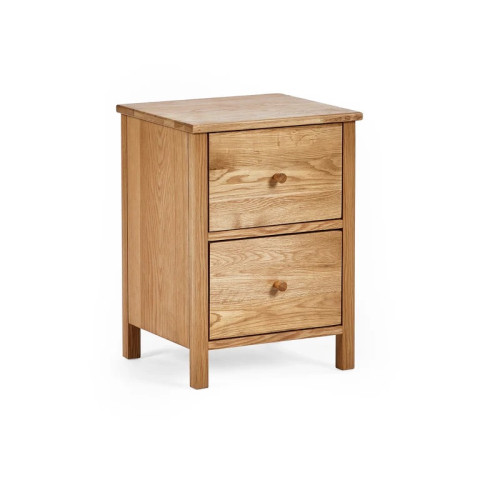 Coxmoor Oak 2 Drawer Bedside (D35 x W35 x H55cm)
