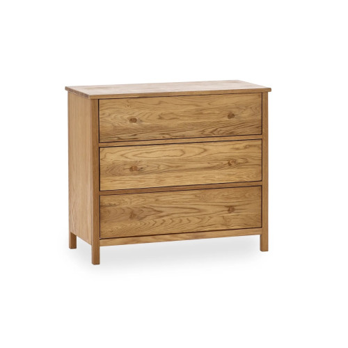 Coxmoor Oak 3 Drawer Chest (D40 x W84 x H74cm)