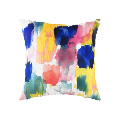 Evans Lichfield Aquarelle Brushstrokes Abstract Cushion Multicolour Square Cushion 43 x 43cm