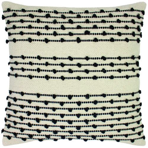 Furn Mossa Cushion Natural & Black Woven Square Cushion 43 x 43cm