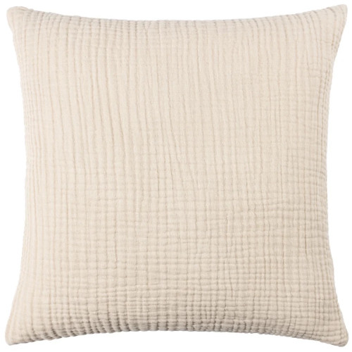 Yard Lark Muslin Crinkle Cotton Polyester Filled Cushion 45 x 45cm - Natural