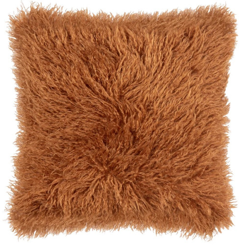 Furn Rowan Faux Fur Polyester Filled Cushion 50 x 50cm - Ginger