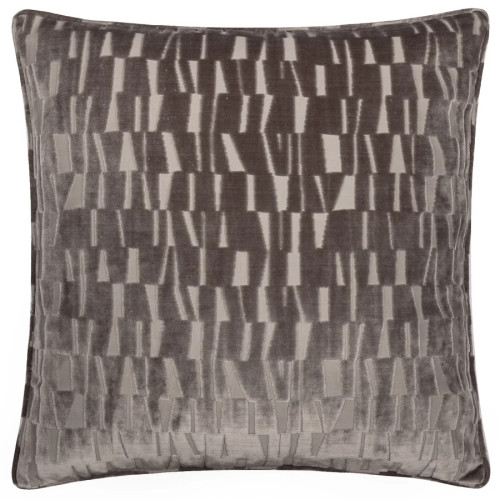 Paoletti Manhattan Velvet Polyester Filled Cushion 50 x 50cm - Mink