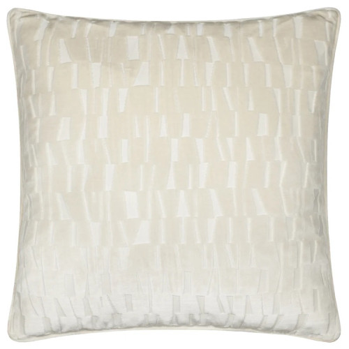 Paoletti Manhattan Velvet Polyester Filled Cushion 50 x 50cm - Ivory