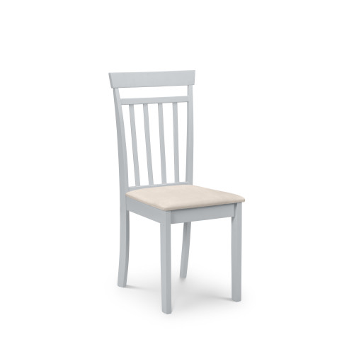 Set of 2 Coast Grey Finish Dining Chairs (D50 x W44 x H94cm)