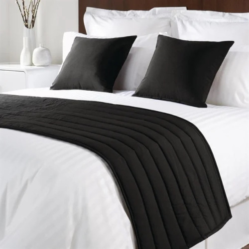 Comfort Simplicity Trevira with Silky Finish Bed Runner - Black