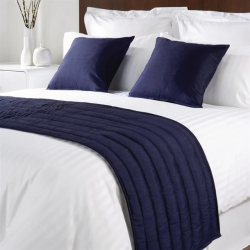 Comfort Simplicity Trevira with Silky Finish Bed Runner - Navy