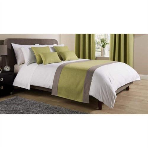 Comfort Tundra Textured Woven Jacquard Finish Bed Runner - Pistachio