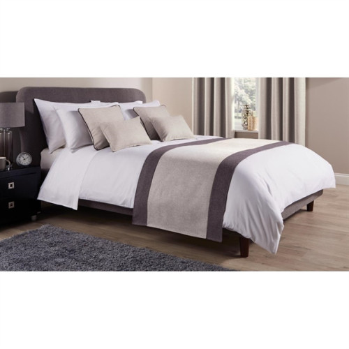 Comfort Tundra Textured Woven Jacquard Finish Bed Runner - Platinum