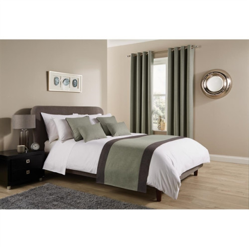 Comfort Tundra Textured Woven Jacquard Finish Bed Runner - Sage
