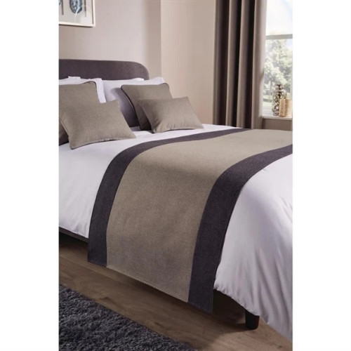 Comfort Tundra Textured Woven Jacquard Finish Bed Runner - Smoke