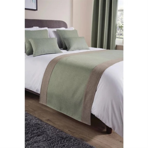 Comfort Tundra Textured Woven Jacquard Finish Bed Runner - Soft Mint