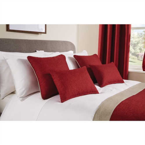 Comfort Tundra Textured Woven Jacquard Finish Rectangle Cushion 32 x 42cm - Bordeaux