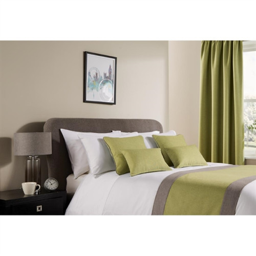 Comfort Tundra Textured Woven Jacquard Finish Piped Square Cushion 45 x 45cm - Pistachio