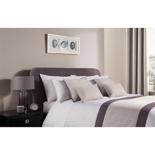 Comfort Tundra Textured Woven Jacquard Finish Piped Square Cushion 45 x 45cm - Platinum