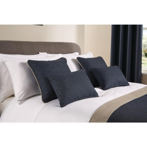 Comfort Tundra Textured Woven Jacquard Finish Rectangle Cushion 32 x 42cm - Prussian