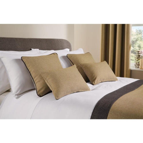 Comfort Tundra Textured Woven Jacquard Finish Rectangle Cushion 32 x 42cm - Rattan