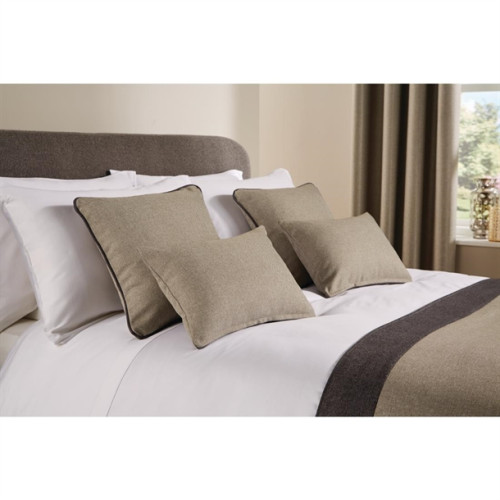 Comfort Tundra Textured Woven Jacquard Finish Rectangle Cushion 32 x 42cm - Smoke