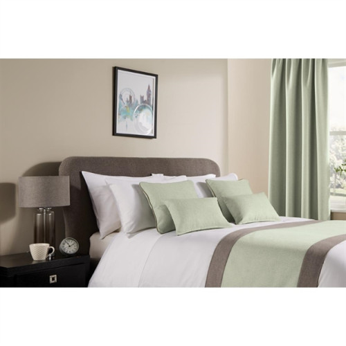 Comfort Tundra Textured Woven Jacquard Finish Piped Square Cushion 45 x 45cm - Willow