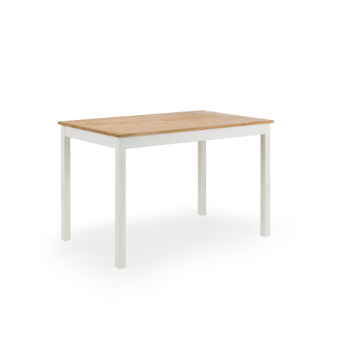 Coxmoor White and Oak Rectangular Dining Table (D75 x W118 x H75cm)