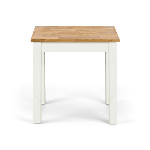 Coxmoor White and Oak Lamp Table (D50 x W50 x H48cm)