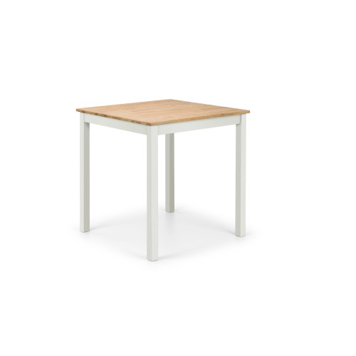 Coxmoor White and Oak Square Dining Table (D75 x W75 x H75cm)