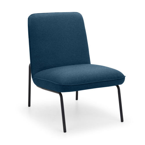 Dali Blue Linen Fabric Chair (D82 x W60 x H76)