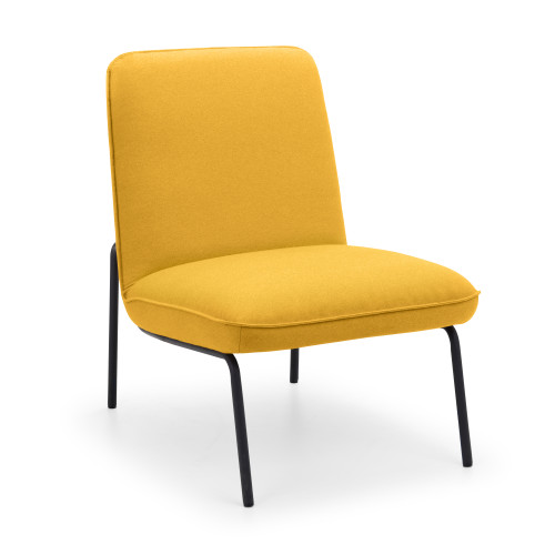 Dali Mustard Linen Fabric Chair (D82 x W60 x H76)