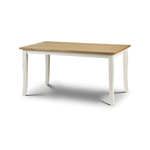Davenport Oak and Ivory Rectangular Dining Table (D90 x W150 x H75cm)