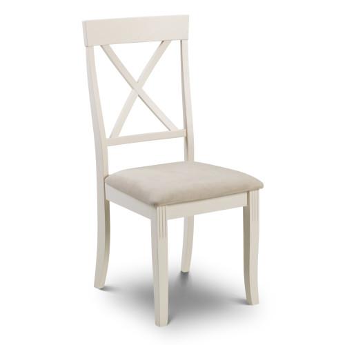Set of 2 Davenport Oak and Ivory Dining Chairs (D52 x W44 x H97cm)