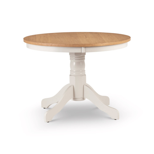Davenport Oak and Ivory Round Dining Table (D106 x W106 x H75cm)