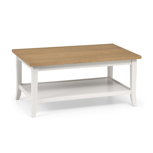 Davenport Oak and Ivory Coffee Table (D60 x W100 x H46cm)