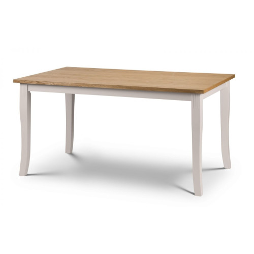 Davenport Oak and Elephant Grey Rectangular Dining Table (D90 x W150 x H75)