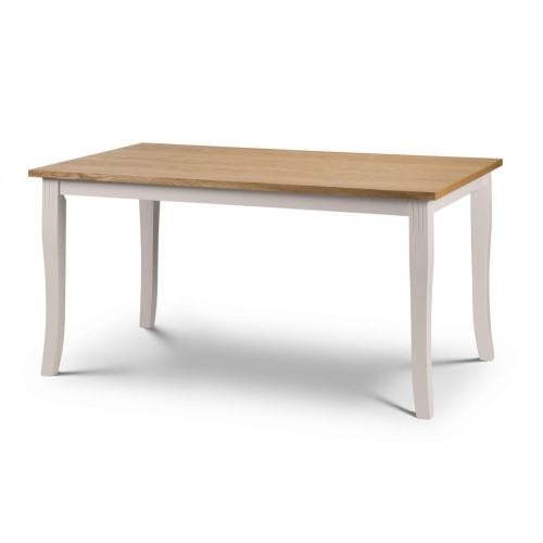 Davenport Oak and Elephant Grey Rectangular Dining Table (D90 x W150 x H75cm)