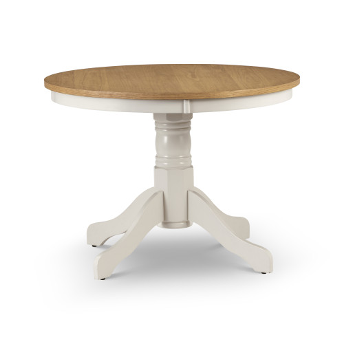 Davenport Oak and Elephant Grey Round Pedestal Dining Table (D106 x W106 x H75)