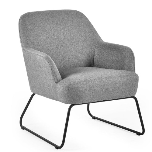 Davos Grey Linen Accent Chair (D67 x W77 x H87cm)