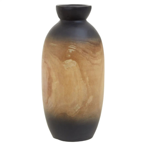 Rustic Weathered Effect Wooden Ombre Vase (D16 x W16 x H35cmÂ )