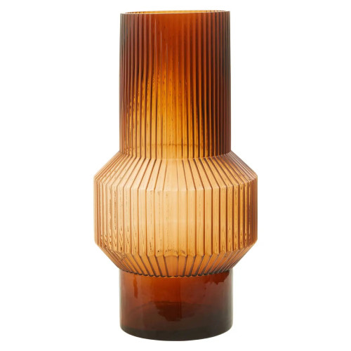 Glass Brown Vase 34 x 18cm