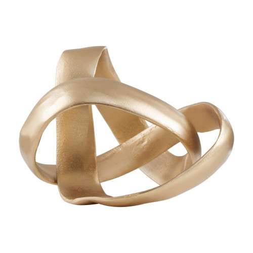 Prato Gold Finish Knot Sculpture (H17.5 x W20 x D20cm)